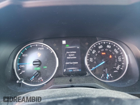 2022 Toyota RAV4 Hybrid SE with VIN 4T3T6RFV3NU081775, listed as a Copart auction lot 62269675 with 63,106 mi miles and Salvage title. Bid and sale history available at DreamBid. Image 9.