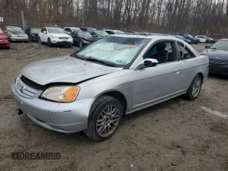 2001 Honda Civic EX with VIN 1HGEM21971L107972, listed as a Copart auction lot 46279685 with 0 mi miles and Salvage Title. Bid and sale history available at carsss.com. Image 1.