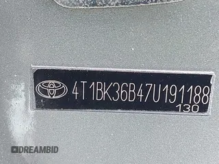 2007 Toyota Avalon XL with VIN 4T1BK36B47U191188, listed as a IAAI auction lot 42127335 with 213,701 mi miles. Bid and sale history available at carsss.com. Image 9.