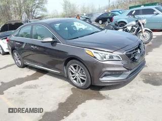 2015 Hyundai Sonata Sport with VIN 5NPE34AB7FH127912, listed as a IAAI auction lot 41918678 with 38,104 mi miles and . Bid and sale history available at carsss.com. Image 1.
