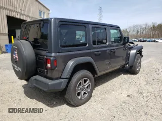 2022 Jeep Wrangler Unlimited Willys Sport with VIN 1C4HJXDM8NW276565, listed as a Copart auction lot 49680384 with Not provided miles and Salvage title. Bid and sale history available at DreamBid. Image 3.
