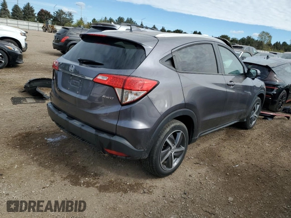 2022 Honda HR-V EX-L with VIN 3CZRU6H78NM731368, listed as a Copart auction lot 75349844 with 26,973 mi miles and Clean Title. Bid and sale history available at DreamBid. Image 3.