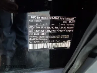 2022 Mercedes-Benz EQB 300 z VIN W1N9M0KB6NN011663, wystawiony jako Copart lot #36179463 z przebiegiem 383 mil mil oraz . Historia ofert i sprzedaży dostępna na DreamBid. Obrazek 13.