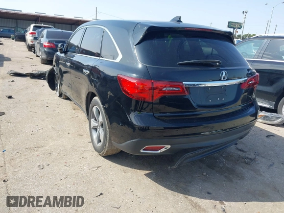 2014 Acura MDX with VIN 5FRYD3H28EB004674, listed as a IAAI auction lot 41564414 with 186,220 mi miles. Bid and sale history available at carsss.com. Image 3.