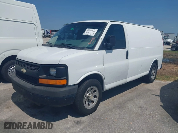2014 Chevrolet Express Cargo Van with VIN 1GCSGAFX6E1157757, listed as a IAAI auction lot 41937846 with 231,814 mi miles. Bid and sale history available at carsss.com. Image 2.
