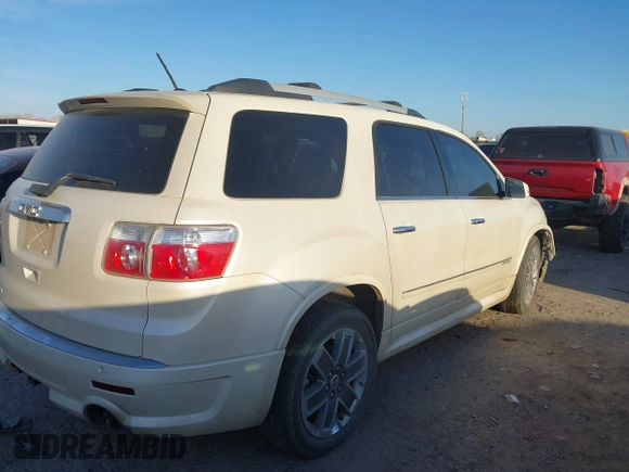 2011 GMC Acadia Denali with VIN 1GKKRTED7BJ286605, listed as a IAAI auction lot 41782992 with 119,154 mi miles and . Bid and sale history available at DreamBid. Image 4.