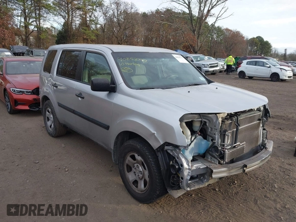 2010 Honda Pilot LX with VIN 5FNYF4H29AB002203, listed as a IAAI auction lot 40858777 with 128,621 mi miles and . Bid and sale history available at DreamBid. Image 1.
