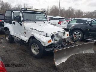 1997 Jeep Wrangler Sahara with VIN 1J4FY49S1VP503639, listed as a IAAI auction lot 41708134 with 102,196 mi miles. Bid and sale history available at carsss.com. Image 1.