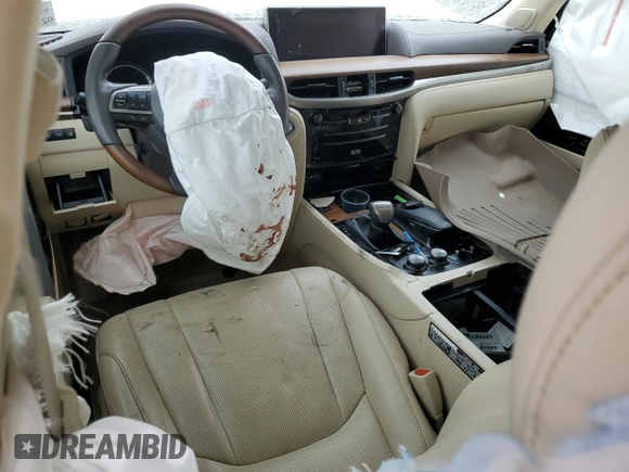 2020 Lexus LX 570 z VIN JTJDY7AX3L4316596, wystawiony jako Copart lot #53834125 z przebiegiem Nie podano mil oraz Szkoda całkowita • Salvage title. Historia ofert i sprzedaży dostępna na DreamBid. Obrazek 8.