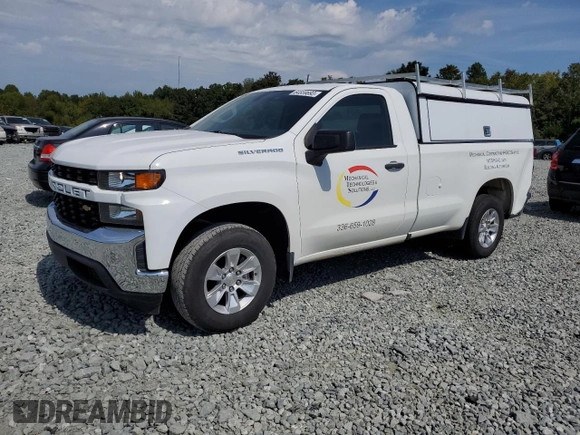 2019 Chevrolet Silverado 1500 Work Truck with VIN 3GCNWAEF1KG293378, listed as a Copart auction lot 64559693 with 57,066 mi miles and Salvage Title. Bid and sale history available at DreamBid. Image 1.
