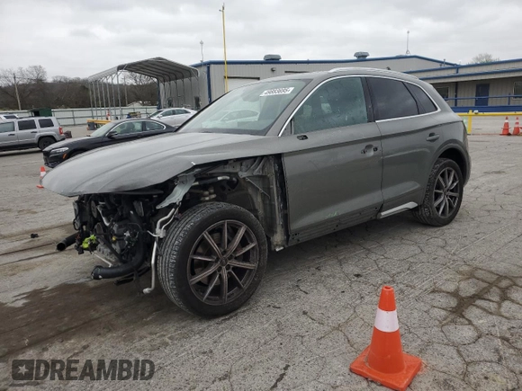2023 Audi SQ5 Premium Plus with VIN WA1B4AFY4P2057617, listed as a Copart auction lot 49883695 with 34,522 mi miles and Salvage Title. Bid and sale history available at carsss.com. Image 1.