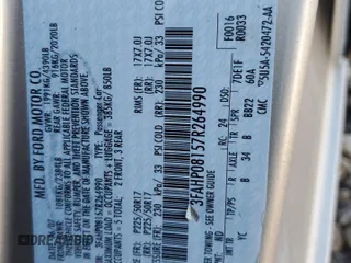 2007 Ford Fusion SEL with VIN 3FAHP08157R264990, listed as a Copart auction lot 45982045 with 121,680 mi miles and Salvage Title. Bid and sale history available at carsss.com. Image 12.