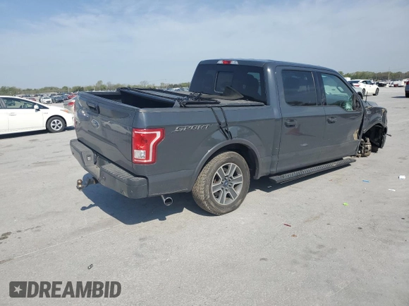 2016 Ford F-150 XL with VIN 1FTEW1CG4GKF29565, listed as a Copart auction lot 52679695 with 180,917 mi miles and Salvage Title. Bid and sale history available at DreamBid. Image 3.