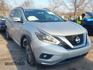 2018 Nissan Murano Platinum with VIN 5N1AZ2MG1JN115302, listed as a IAAI auction lot 41452867 with 128,992 mi miles. Bid and sale history available at carsss.com. Image 1.