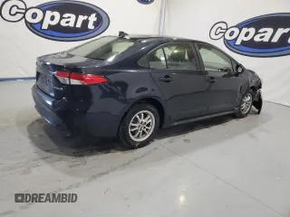 2021 Toyota Corolla Hybrid LE with VIN JTDEAMDE3MJ007296, listed as a Copart auction lot 44492055 with 96,373 mi miles and Clean Title. Bid and sale history available at carsss.com. Image 3.