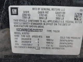 2016 Chevrolet Silverado 1500 LT with VIN 1GCVKREC2GZ323737, listed as a IAAI auction lot 42176512 with 95,385 mi miles and . Bid and sale history available at DreamBid. Image 9.