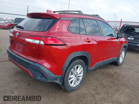 2023 Toyota Corolla Cross LE z VIN 7MUCAAAG4PV047301, wystawiony jako IAAI lot #42107515 z przebiegiem 27 137 mil mil oraz . Historia ofert i sprzedaży dostępna na DreamBid. Obrazek 4.