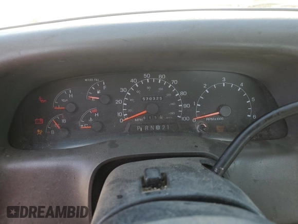 2000 Ford F-250 with VIN 1FDNF20S3YEB06759, listed as a Copart auction lot 61786235 with 570,325 mi miles and Clean title. Bid and sale history available at DreamBid. Image 9.