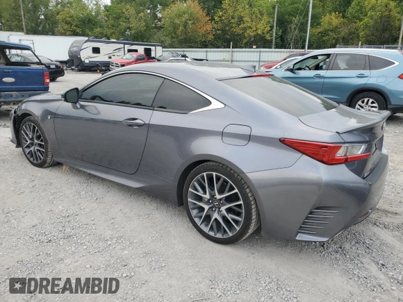 2015 Lexus RC 350 with VIN JTHHE5BC6F5005450, listed as a Copart auction lot 72409274 with 103,781 mi miles and Salvage Title. Bid and sale history available at carsss.com. Image 2.