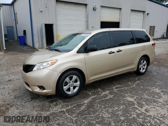 2014 Toyota Sienna L with VIN 5TDZK3DC3ES499663, listed as a Copart auction lot 57615535 with 201,561 mi miles and Salvage title. Bid and sale history available at DreamBid. Image 1.