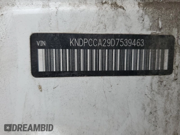 2013 Kia Sportage EX with VIN KNDPCCA29D7539463, listed as a Copart auction lot 58605095 with 143,533 mi miles and Salvage title. Bid and sale history available at DreamBid. Image 14.