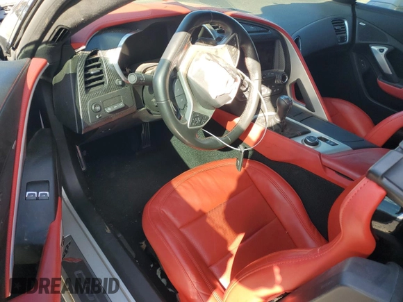 2015 Chevrolet Corvette Z06 3LZ with VIN 1G1YT2D64F5600013, listed as a Copart auction lot 81901924 with 0 mi miles and Salvage Title. Bid and sale history available at carsss.com. Image 8.