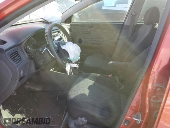 2009 Kia Rio LX with VIN KNADE243596567394, listed as a Copart auction lot 42240065 with 160,044 mi miles and Salvage Title. Bid and sale history available at carsss.com. Image 7.