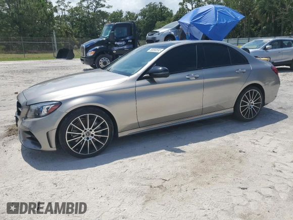 2019 Mercedes-Benz C 300 with VIN 55SWF8EB3KU283708, listed as a Copart auction lot 58890595 with 131,525 mi miles and Non repairable. Bid and sale history available at DreamBid. Image 1.