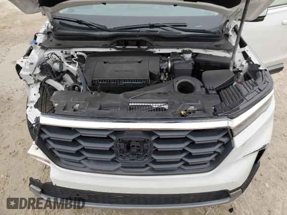 2025 Honda Pilot EX-L with VIN 5FNYG2H44SB003828, listed as a Copart auction lot 45298805 with 5,577 mi miles and Salvage Title. Bid and sale history available at carsss.com. Image 12.