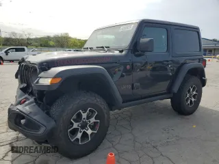2021 Jeep Wrangler Rubicon with VIN 1C4HJXCG5MW797267, listed as a Copart auction lot 53585825 with 44,496 mi miles and Salvage title. Bid and sale history available at DreamBid. Image 1.