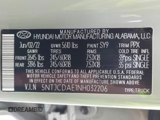 2022 Hyundai Santa Cruz SEL z VIN 5NTJCDAE1NH032206, wystawiony jako IAAI lot #40698704 z przebiegiem 40 182 mil mil oraz . Historia ofert i sprzedaży dostępna na DreamBid. Obrazek 9.