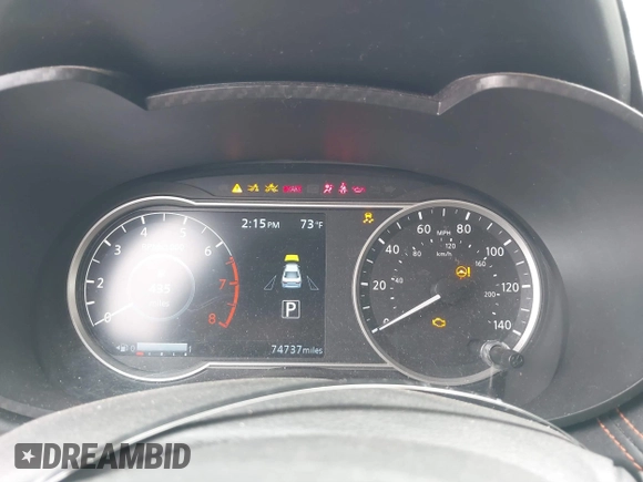 2020 Nissan Versa SR with VIN 3N1CN8FV6LL861435, listed as a IAAI auction lot 41763989 with 74,737 mi miles and . Bid and sale history available at DreamBid. Image 7.