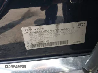 2015 Audi A8 4.0T with VIN WAU32AFD4FN002477, listed as a IAAI auction lot 42157514 with 151,729 mi miles and . Bid and sale history available at DreamBid. Image 9.