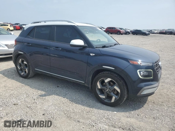 2020 Hyundai Venue SEL with VIN KMHRC8A33LU014182, listed as a Copart auction lot 60740345 with 75,616 mi miles and Salvage title. Bid and sale history available at DreamBid. Image 4.