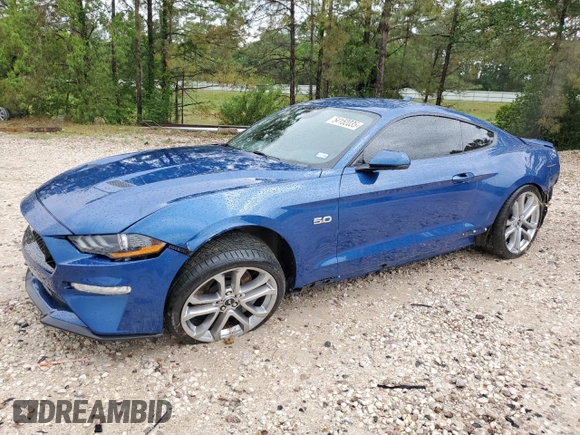 2022 Ford Mustang GT z VIN 1FA6P8CF8N5130628, wystawiony jako Copart lot #54152035 z przebiegiem 23 218 mil mil oraz Szkoda całkowita • Salvage title. Historia ofert i sprzedaży dostępna na DreamBid. Obrazek 1.