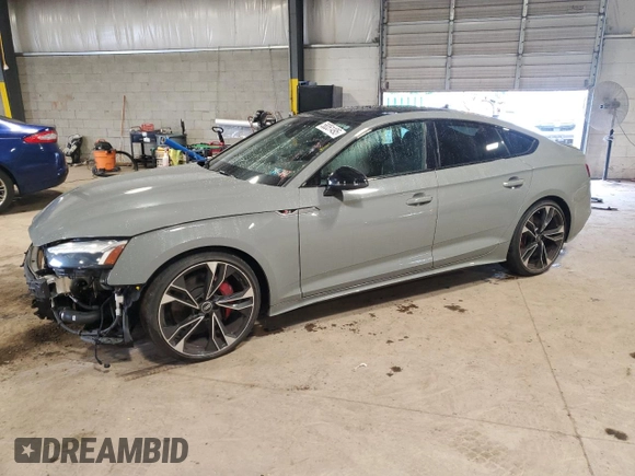 2021 Audi S5 Sportback Premium Plus z VIN WAUC4CF57MA043351, wystawiony jako Copart lot #58351495 z przebiegiem 24 693 mil mil oraz Szkoda całkowita • Salvage title. Historia ofert i sprzedaży dostępna na DreamBid. Obrazek 1.