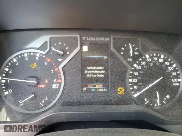 2022 Toyota Tundra 2WD SR5 with VIN 5TFLA5AB1NX001969, listed as a Copart auction lot 85281764 with 76,862 mi miles and Salvage Title. Bid and sale history available at carsss.com. Image 9.