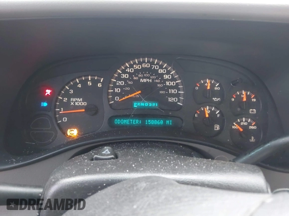 2005 Chevrolet Silverado 1500 Z71 with VIN 1GCEK19Z55Z159638, listed as a IAAI auction lot 41601440 with 158,860 mi miles. Bid and sale history available at carsss.com. Image 7.