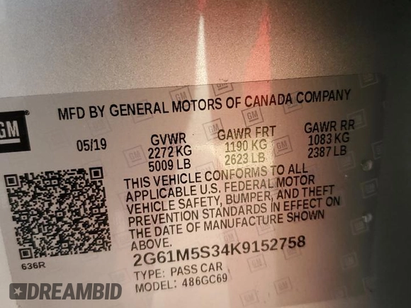 2019 Cadillac XTS Luxury z VIN 2G61M5S34K9152758, wystawiony jako Copart lot #79356424 z przebiegiem 17 649 mil mil oraz Nie do naprawy • Non repairable. Historia ofert i sprzedaży dostępna na DreamBid. Obrazek 13.