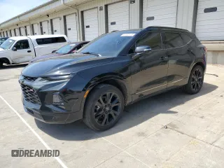 2021 Chevrolet Blazer RS with VIN 3GNKBKRS0MS522085, listed as a Copart auction lot 53998135 with 37,961 mi miles and Salvage title. Bid and sale history available at DreamBid. Image 1.
