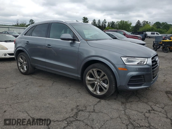 2016 Audi Q3 Premium Plus with VIN WA1EFCFS9GR018463, listed as a Copart auction lot 58431465 with 80,805 mi miles and Salvage title. Bid and sale history available at DreamBid. Image 4.