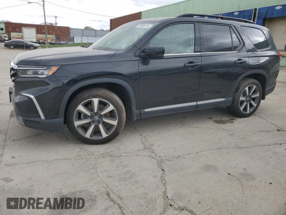 2023 Honda Pilot Elite with VIN 5FNYG1H84PB042259, listed as a Copart auction lot 75609714 with 71,025 mi miles and Salvage Title. Bid and sale history available at carsss.com. Image 1.
