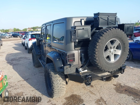 2017 Jeep Wrangler Unlimited Sport with VIN 1C4BJWDG8HL567051, listed as a IAAI auction lot 42495250 with 19,522 mi miles and . Bid and sale history available at DreamBid. Image 3.