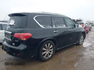 2011 Infiniti QX56 7-passenger with VIN JN8AZ2NF5B9504016, listed as a IAAI auction lot 41617136 with 210,584 mi miles and . Bid and sale history available at DreamBid. Image 4.