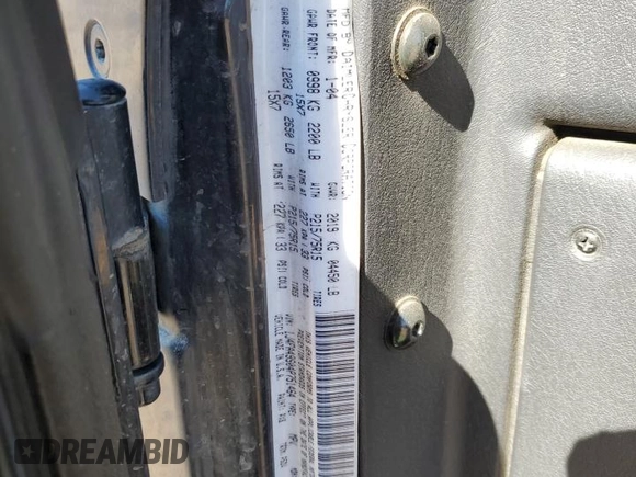 2004 Jeep Wrangler Sport with VIN 1J4FA49S04P751464, listed as a Copart auction lot 61686865 with Not provided miles and Salvage title. Bid and sale history available at DreamBid. Image 12.