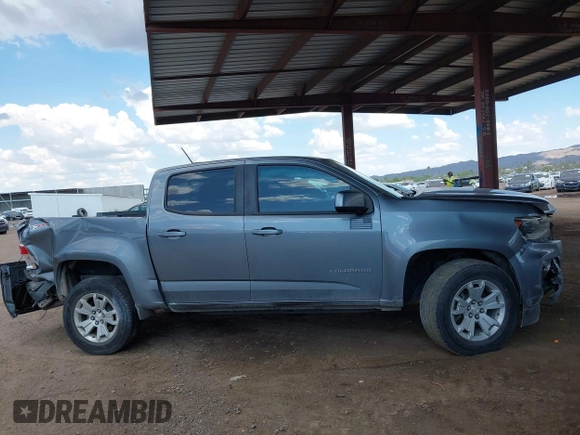 2021 Chevrolet Colorado 4WD LT with VIN 1GCGTCEN1M1107053, listed as a IAAI auction lot 42430796 with 76,128 mi miles and . Bid and sale history available at DreamBid. Image 14.