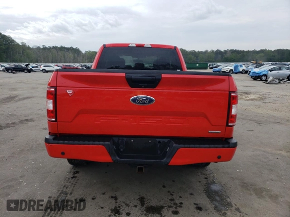 2020 Ford F-150 XL with VIN 1FTEX1CP5LFB98592, listed as a Copart auction lot 54707715 with 108,369 mi miles and Salvage title. Bid and sale history available at DreamBid. Image 6.