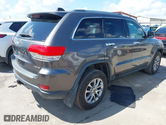 2014 Jeep Grand Cherokee Limited with VIN 1C4RJFBT0EC241030, listed as a IAAI auction lot 42617051 with 104,370 mi miles and . Bid and sale history available at DreamBid. Image 4.