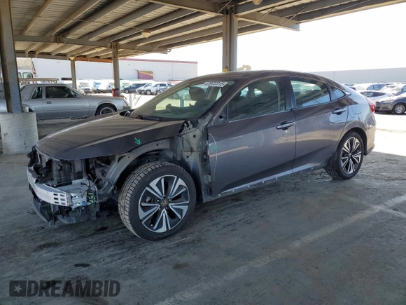 2017 Honda Civic Sedan EX-T with VIN 2HGFC1F34HH648975, listed as a Copart auction lot 47972315 with 169,999 mi miles and Salvage Title. Bid and sale history available at carsss.com. Image 1.