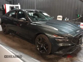 2023 Genesis G70 2.0T with VIN KMTG34TA3PU115553, listed as a IAAI auction lot 41822917 with 35,784 mi miles. Bid and sale history available at carsss.com. Image 1.